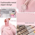 thumbnail image 5 of Tikeitoo Cute Pencil Case Large Capacity Pencil Box 4 Compartments Box Storage Bag Desk Organizer Marker Pouch Pen for Middle School Office College Adult Gi+rl and B+oy, 5 of 9