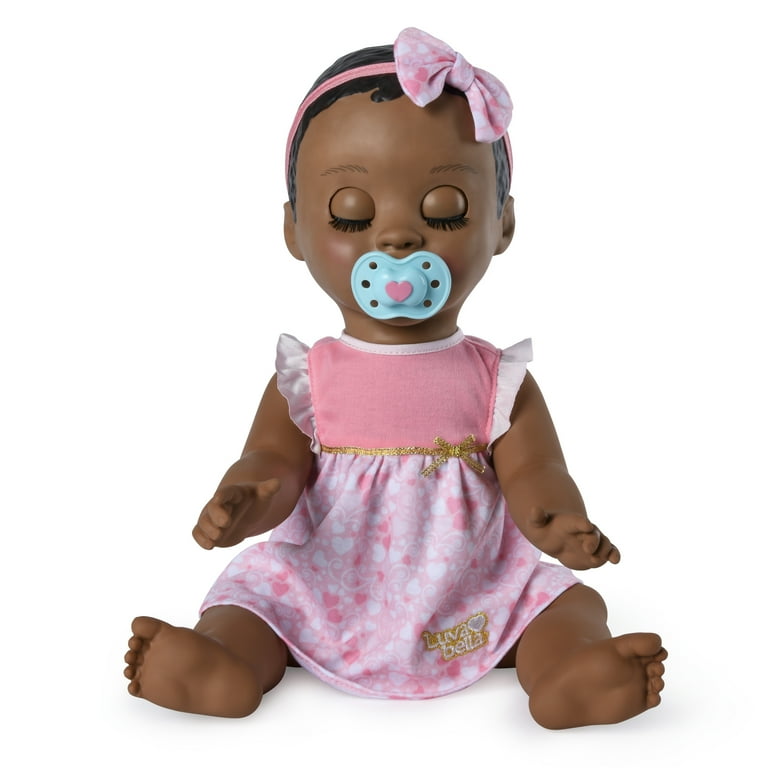 Luvabella Dark Brown Hair Responsive Baby Doll with Real Expressions and Movement for Ages 4 and Up