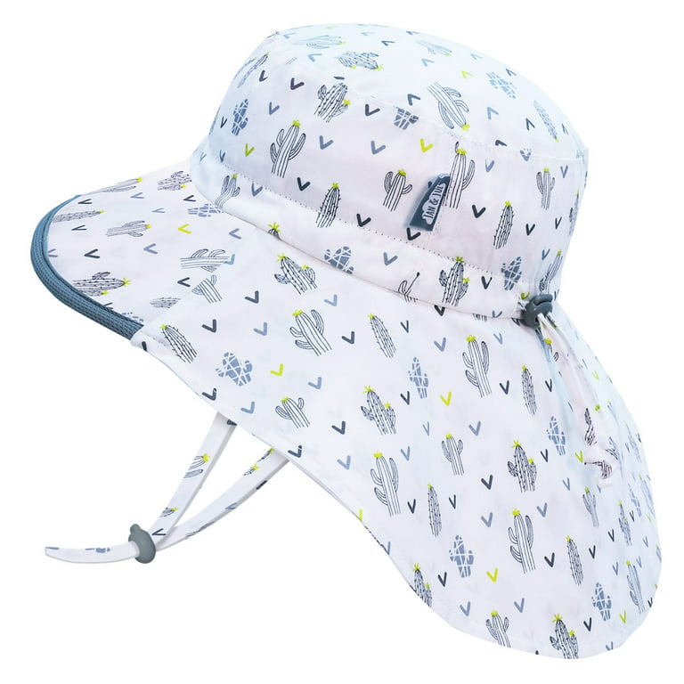 Jan & Jul Gro-With-Me Cotton Floppy Hat - Yellow Flower S (0-6M)