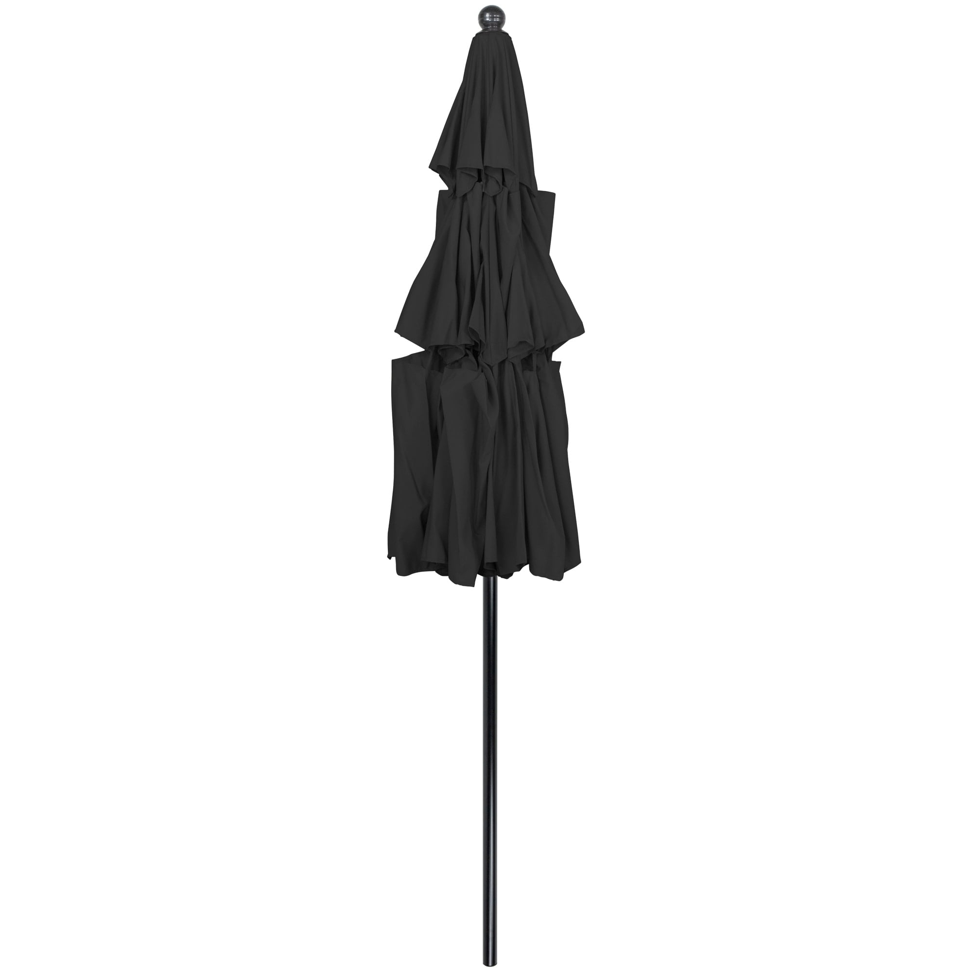 Northlight 9.75ft Outdoor Patio Market Umbrella with Hand Crank and Tilt Black