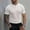 #White, variant on DPTALR Men's Solid Color Casual Henley Neck Half Button Short Sleeve Shirt,Army Green, XL