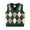 Green, variant on Little Girl's Cute Vest Jackets Plaid Print Knitted Sleeveless Tops Knitwear Coat Kids Outerwear Size 5-6T