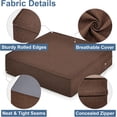 thumbnail image 5 of Gel Memory Foam Recliner Cushion for Elderly, Extra Large Seat Cushion, Dual-Layer Foam Chair Pad for Couch, Armchair, Wicker Chairs, Floor, 20 × 20 × 5in, Caramel, 5 of 7