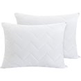 thumbnail image 2 of Waterguard Protectores de almohada impermeables, fundas de almohada acolchadas con cremallera, 100% algodón, fundas de almohada con relleno de microfibra superior, tamaño Queen (20 x 30), juego de 4, 2 of 5