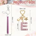 thumbnail image 2 of Llavero Inicial Lindo Uxcell - Llavero Brillante con Corazón y Estrella para Mujeres con Pulsera para Mochila, Billetera, Llaves de Coche, Tazas, Accesorios, Rosa (Letra-E), 2 of 7