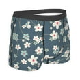 thumbnail image 4 of Uemuo Blue Flower Pattern Men's Boxer Briefs,Trunk Anti-Chafing,Comfortable, Durable, and Stylish Underwear-Medium, 4 of 9