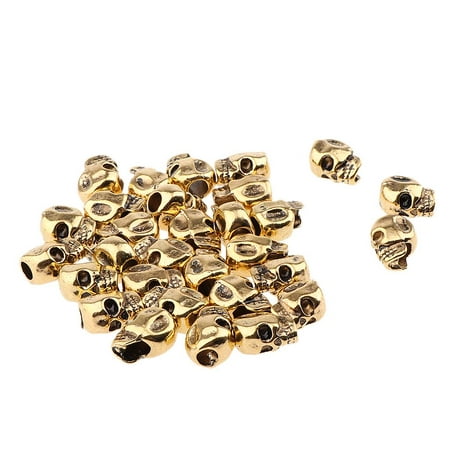 30x Skull Dreadlock Hair Beads Hair Braid Rings Clip Jewelry - Golden |  Walmart Canada
