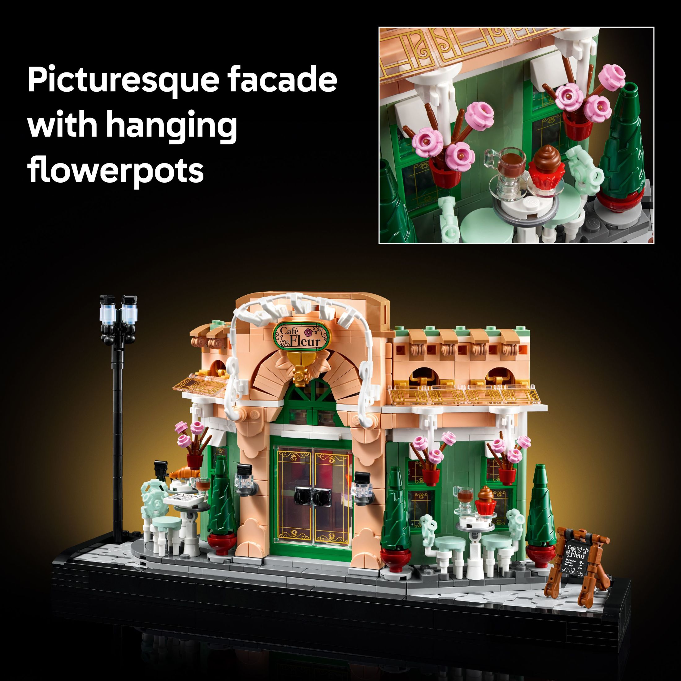 LEGO Icons Cafetería Francesa París Set de Construcción - Set de Manualidades para Adultos - Decoración Coleccionable para Dormitorio y Hogar - Exhibición para Hogar u Oficina - Regalo para Bodas o Novias - 10362 5