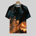 thumbnail image 6 of WOLIAUO Funny Mens Halloween Crewneck T-Shirt Lightweight Breathable Short Sleeve Mens Summer Shirts for Everyday, Shirts for Men Graphic Print Tops 3XL Black, 6 of 8