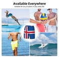 thumbnail image 6 of Mens Iceland Flag 2 in 1 Quick Dry Swim Trunks with Compression Liner Beach Shorts, 6 of 6