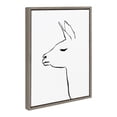 thumbnail image 2 of Kate and Laurel Sylvie Minimalist Llama Framed Canvas Art Print, 18" x 24", by Teju Reval, 2 of 8