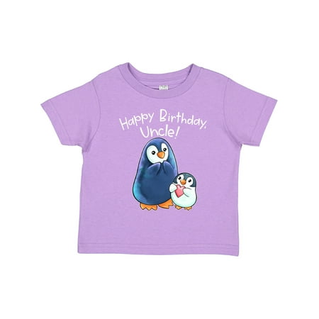 

Inktastic Happy Birthday Uncle!- Cute Penguins Gift Toddler Boy or Toddler Girl T-Shirt