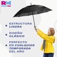 thumbnail image 4 of Paraguas Sombrilla Grande Apertura Manual Diferentes Colores negro Grande, 4 of 7