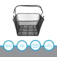 thumbnail image 2 of SSWBasics Black Metal Shopping Basket with Handles - 17”W x 12”D x 7”H - Durable and, 2 of 7