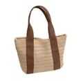 thumbnail image 4 of Bolsa de mano tejida a mano bolso de compra de playa Gran capacidad Ladies casuales hechas a mano Marrón, 4 of 8