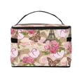 thumbnail image 3 of Yiaed Rose Flowers Print Makeup Bag Travel Cosmetic Bags for Women Girls Zipper Pouch Makeup Organizer, 3 of 4