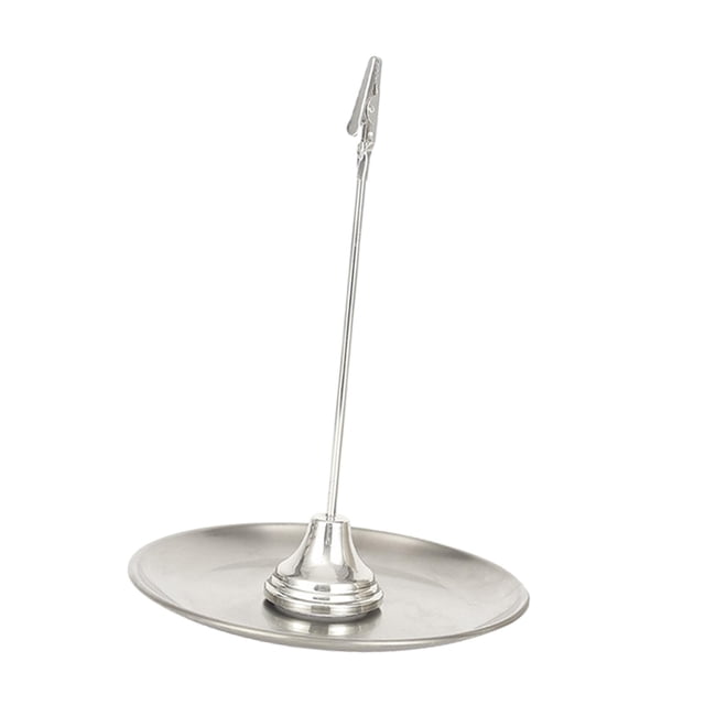 Soporte para quemador de incienso, Base de placa de incienso, fácil de limpiar, soporte para varillas de incienso de forma redonda, decoración para , plata