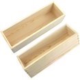 thumbnail image 3 of Molde de silicona para jabón, molde de silicona rectangular, moldes de jabón hechos a mano, molde de silicona con caja rectangular de madera para hacer jabón, velas y herramientas de bricolaje para hornear, pasteles, pan, tostadas brillar Electrónica, 3 of 4