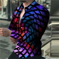 thumbnail image 1 of Camisa de manga larga con cuello tipo polo con estampado 3D de árbol de empalme para hombre, ropa de diseño para fiesta y club, tallas S a 6XL, novedad de 2024, 1 of 6