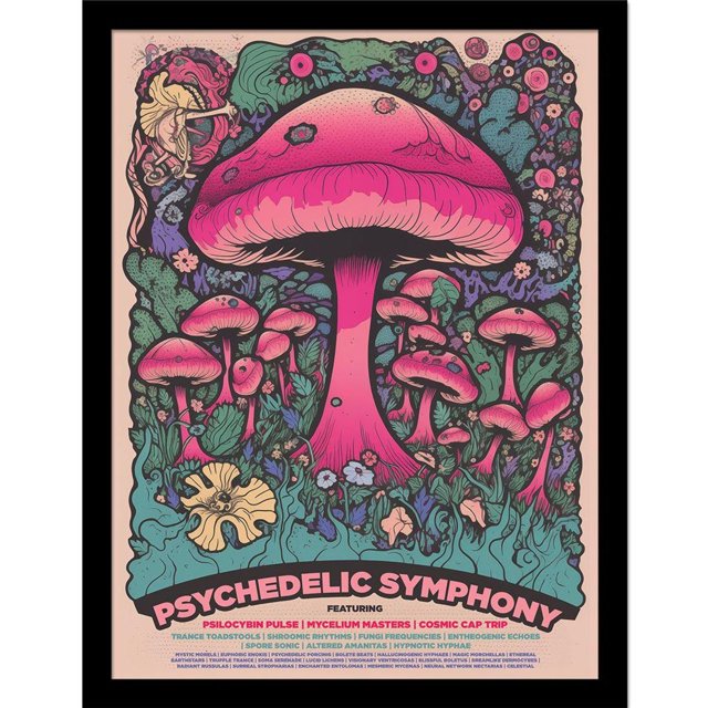 Ada Ingram Psychedelic Symphony Festival Framed Poster