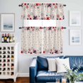 thumbnail image 2 of Red Blue Star 4th of July Kitchen Curtains Sets for Windows 24 Inch Length, Independence Day Fireworks Rustic Rod Pocket Window Treatments Tier Curtains and Valances Set for Bedroom/Bathroom, 2 of 8
