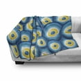 thumbnail image 3 of Evil Eye Soft Flannel Fleece Throw Blanket, Overlapping Evil Eye Cultural Ethnicity Turkish Positive Lucky Sign, Cozy Plush for Indoor and Outdoor Use, 70" x 90", Blue White Yellow, by Ambesonne, 3 of 6