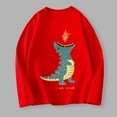 thumbnail image 2 of SGFCWSX Blouse pour Filles Tout-Petits Designs Amusants et Vibrants Coupe Régulière Chandail Tops pour Filles Rouge, 2 of 3