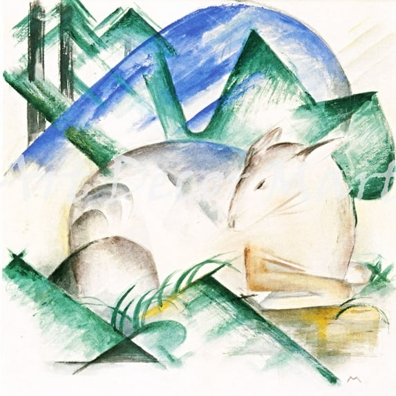 Red Deer-Marc - CANVAS OR FINE PRINT WALL ART