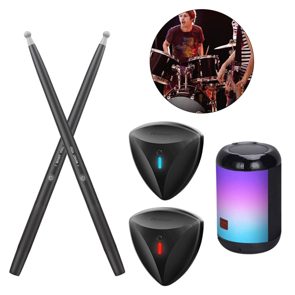 BLEEUS Bt Electric Air Drum Set With Foot Pedals Headphone Jack (Professional Version) Musical Instruments Supplies (Professional Version)