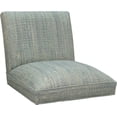 thumbnail image 3 of Swivel Wood Extra Tall Stool Sommerville 34" Seat - Aqua Teal Fabric - White, 3 of 4