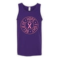 thumbnail image 2 of Believe Hope Awareness Mens Graphic Tank Top, Purple, Medium, 2 of 3