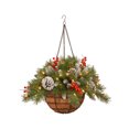 thumbnail image 1 of National Tree Company Artificial Christmas Frosted Berry Hanger Basket, 1 of 6
