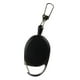 thumbnail image 4 of Llavero retráctil, llavero retráctil, carrete , soporte para tarjeta de identificación con cable de material acero, negro, 4 of 8