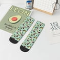 thumbnail image 7 of Fuzoiu Green Cute Avocado Print Adult Socks, Crew Moisture-wicking Socks, Unisex Cushion Crew Socks,Casual Sports Ankle Socks, 7 of 7