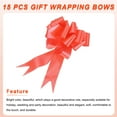 thumbnail image 3 of 15pcs 5 Inch Large Pull Bow Big Gift Wrapping Bows Ribbon Red for Wedding Car Christmas, 3 of 6