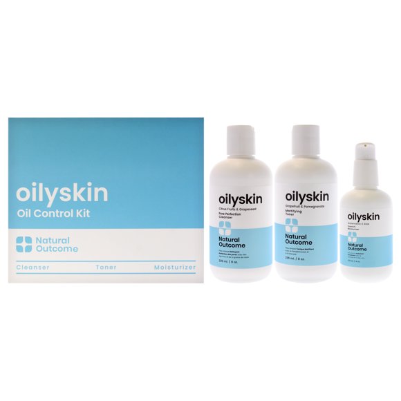 Set de cuidado de la piel Natural Outcome Oilyskin Oil Control, 3 unidades, para mujer
