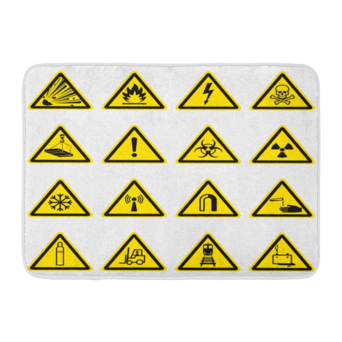 SIDONKU Warning and Hazard Symbols on Yellow Triangles Collection ...