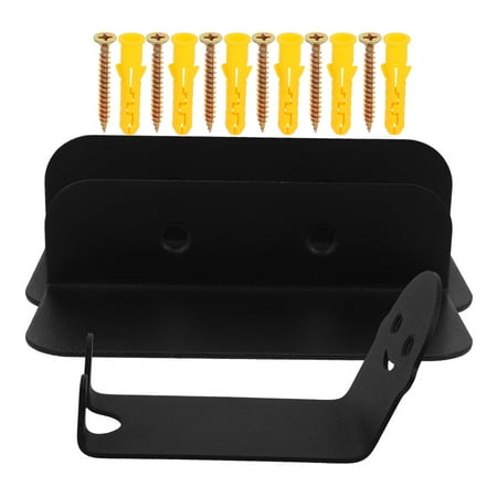 Uonlytech 3Pcs Bike Wall Mount Heavy Duty Black High Carbon Steel Rectangular for Garage Storage