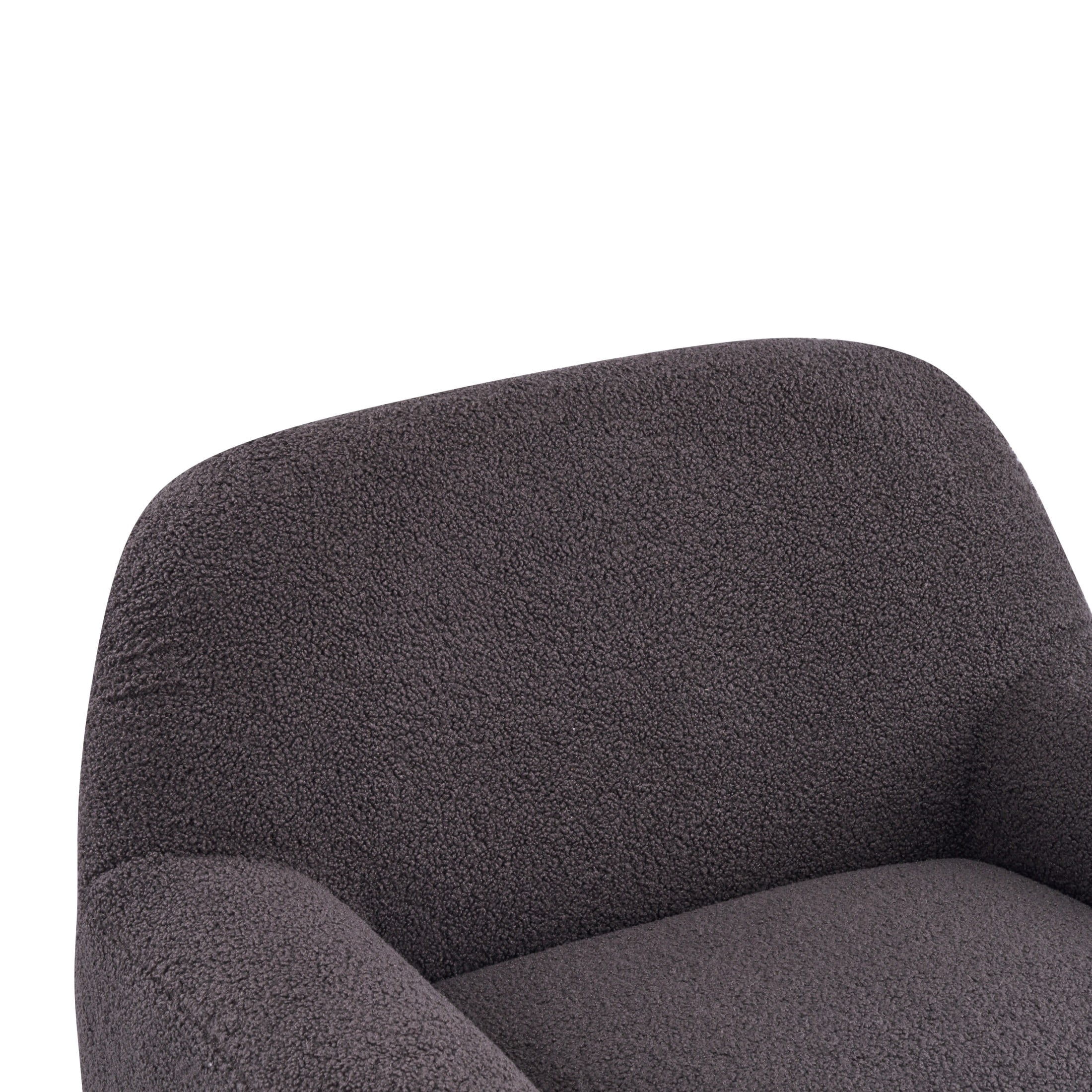 Christopher Knight Home 360° Swivel Accent Chair, Teddy Upholstered Barrel Lounge Chair, Dark Brown
