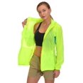 thumbnail image 3 of Little Donkey Andy Women's Full Zip Sun Protection Hoodie Jacket Long Sleeve Shirt Running Hiking Golf Water Repellent UPF50 Fluorescent Yellow X-Large, 3 of 7