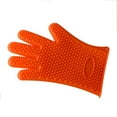 thumbnail image 3 of Silicone BBQ Heat Resistant Gloves Grill Pot Holder Cooking Grip Oven Mitts, 3 of 7
