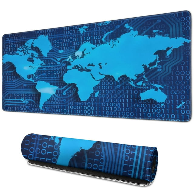 Advanced Gaming Experience: XL Long Mousepad with Soft Silk Fluid Fabric & Non-Slip Rubber Base - Perfect for Company Office & Gamers (31.5x11.8 Inch)