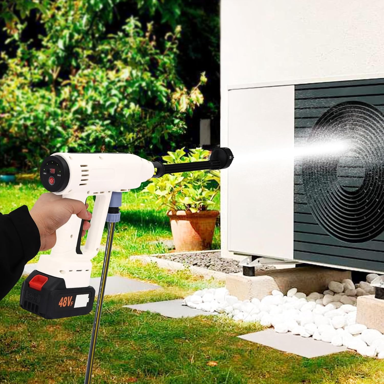 Cordless Pressure Washer,Handheld Electric Pressure Washer 3 Speed Pressure Washer Rechargeable Battery Washer Gun Water Guns for Car Home Garden Wash