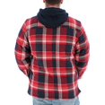thumbnail image 5 of Legendary Whitetails Mens Standard Maplewood Hooded Shirt Jacket, Red Rover Plaid, Large, 5 of 5