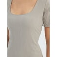 thumbnail image 5 of Square Neck Short Sleeve Mini Bodycon Dress, 5 of 5