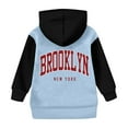thumbnail image 4 of lnmuld 2 Piece Girls Boys Outfits Autumn Winter Casual Outfit Set with Letter Print Hooded Sweatshirt and Long Sleeve Pants Size:3-4 Years, 4 of 5