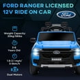 thumbnail image 4 of Kids Bikes Qaba Ford Ranger Licensed 12V Kids Ride on Truck, Toddler Electric Car with Remote Control, Toy Storage, Spring Suspension, LED Headlights, Music Horn, for Ages 3-6 Years, Blue,Kids Riding, 4 of 8