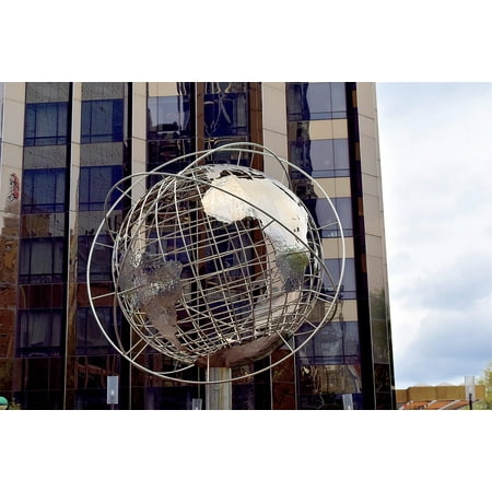 Skyscraper Sculptures - LAMINATED POSTER City Globe Nyc Manhattan Sculpture Skyscraper New Poster Print 24 x 36