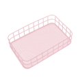 thumbnail image 1 of Wrought Iron Storage Basket Sundries Storage Box Desktop Girl Heart Cute Blue Grid Dormitory Net Red Iron Basket, 1 of 8