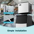 thumbnail image 5 of Simzlife Commercial Ice Maker Machine 400Lbs/24H, SECOP Compressor&ETL Approval, Industrial Ice Machine, 250Lbs Storage, Ice Ready in 8-15 min, Stainless Steel Ice Maker for Business, 5 of 8